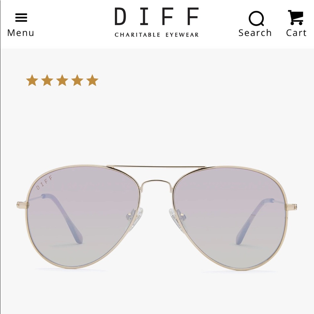 NEW Diff Eyewear Cruz aviator sunglasses